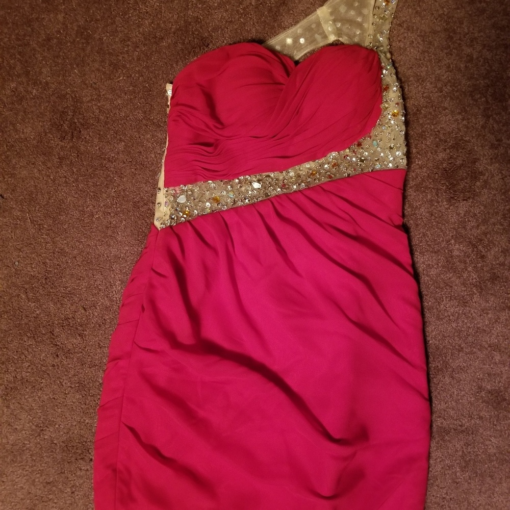 Red and gold dress